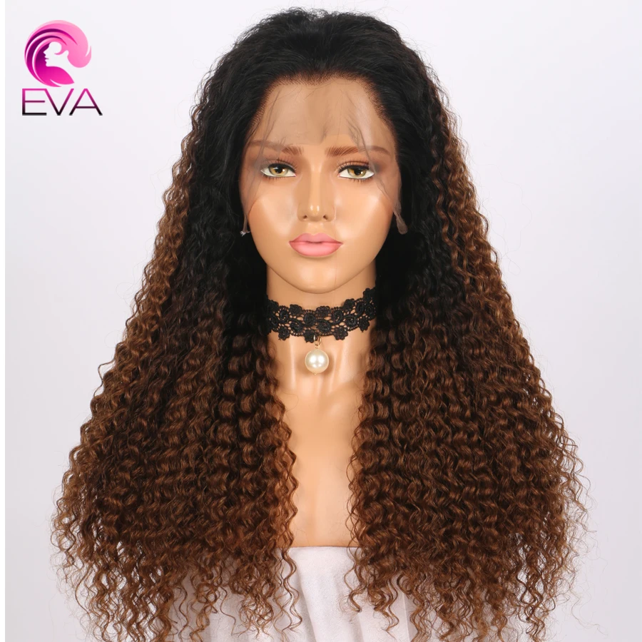 

Eva Hair Curly Lace Front Human Hair Wigs 150% Density Brazilian Virgin Hair Pre Plucked With Baby Hair 13x6 Deep Part Lace Wigs