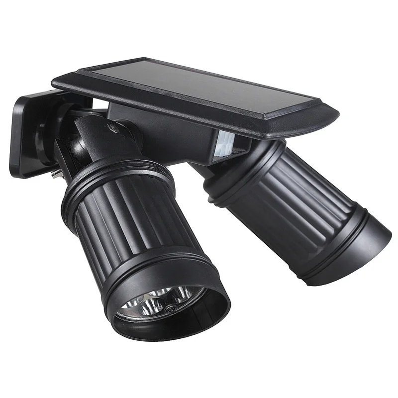 

14LED double head solar telescope PIR human body induction lamp outdoor courtyard lighting