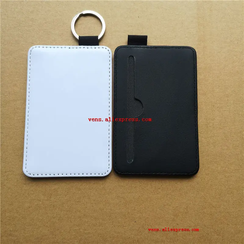 

sublimation leather blank keychains bus bank card cover key ring hot transfer printing diy consumables size 11cm*7cm 15pcs/lot