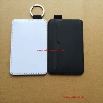 

sublimation leather blank keychains bus bank card cover key ring hot transfer printing diy consumables size 11cm*7cm 15pcs/lot