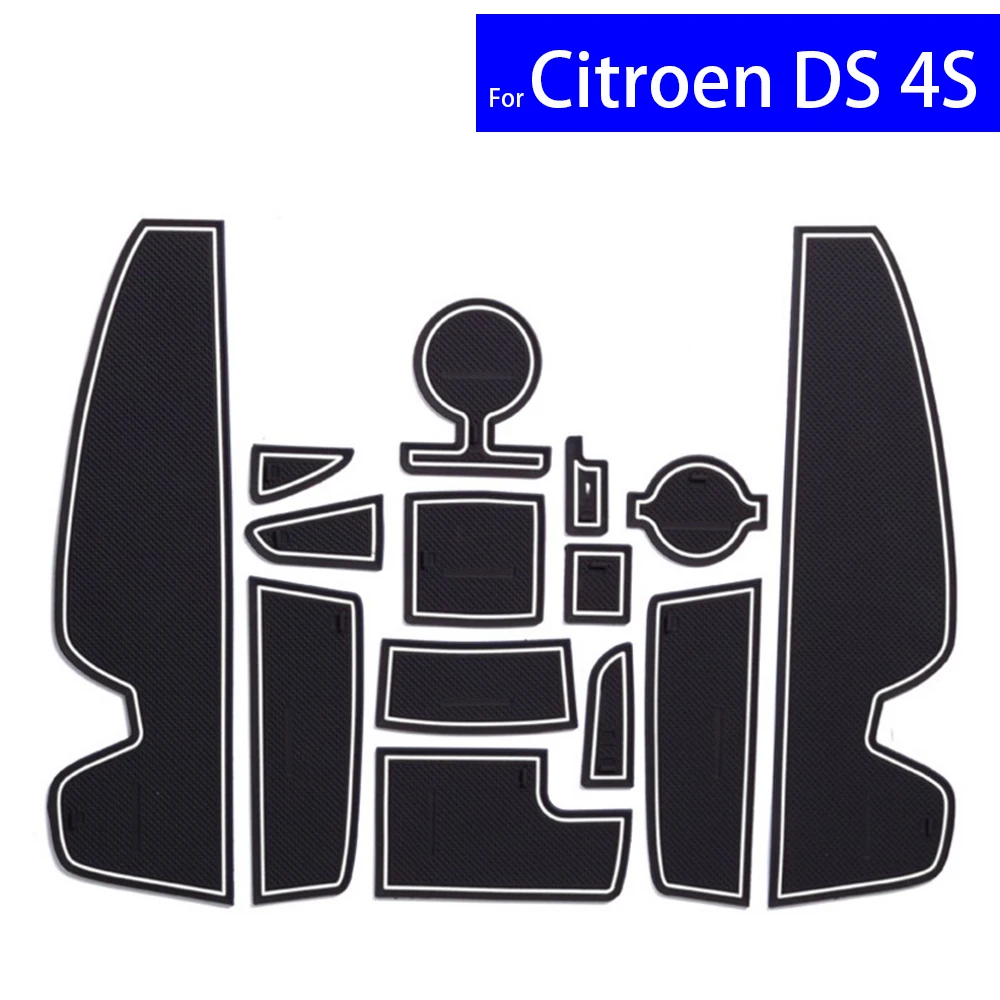 

Non-slip Car Door Slot Mats Gate Carpets Position Cup Holder Pads For Citroen DS 4S Auto Door Groove Mat
