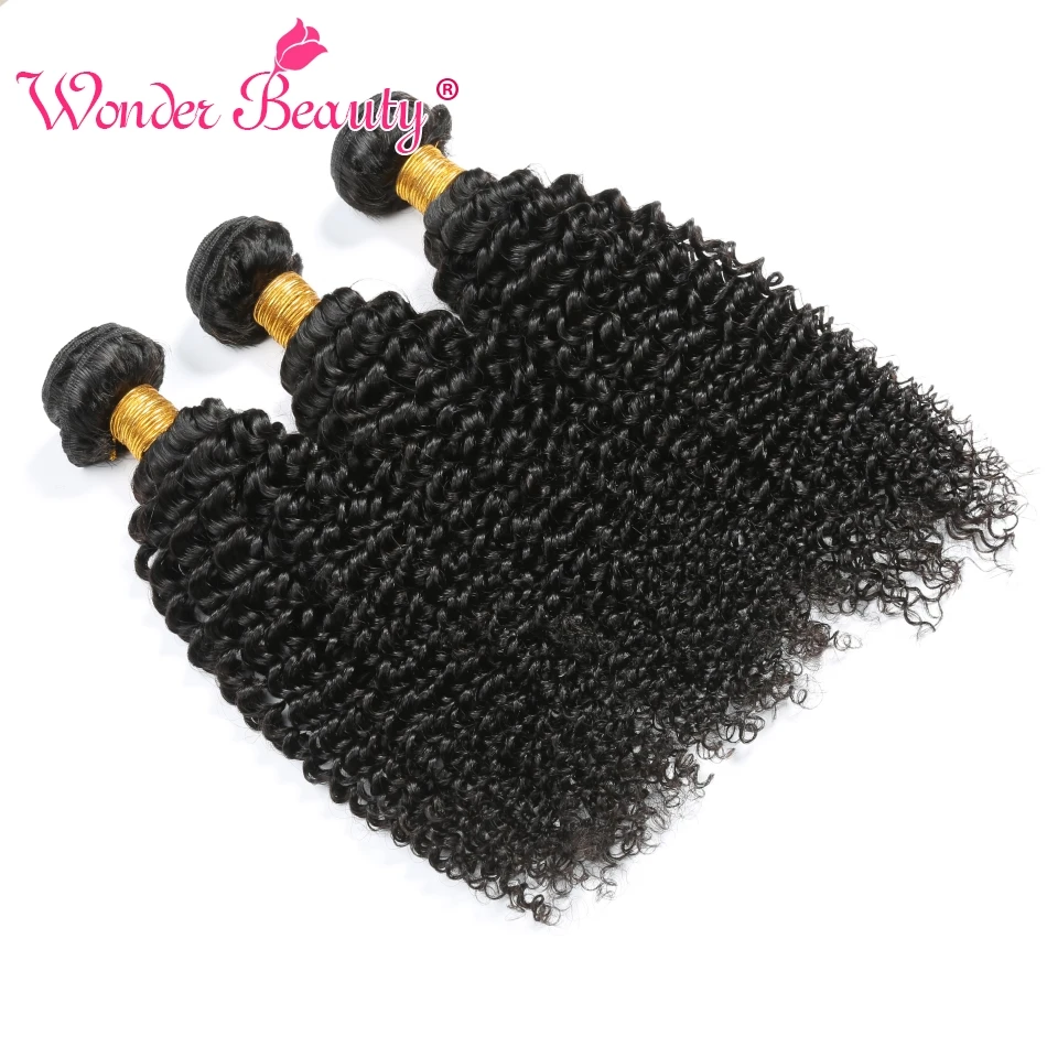 

Mongolian Kinky Curly Hair Wonder Beauty Hair Afro Hair 100% Human Hair 3 Bundles Natural Black Non Remy Hair Extension