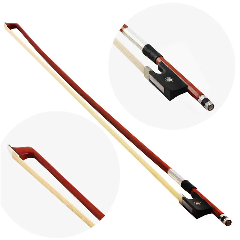 Professional Violin Bow 4/4 Full Size Horse Hair Brazil Wood Horse Hair