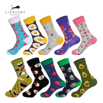 

New Arrival Unisex Happy Socks Men&Women Art Abstraction Creative Foods Pattern Sock Fashion Neutral Funny Socks for Spring