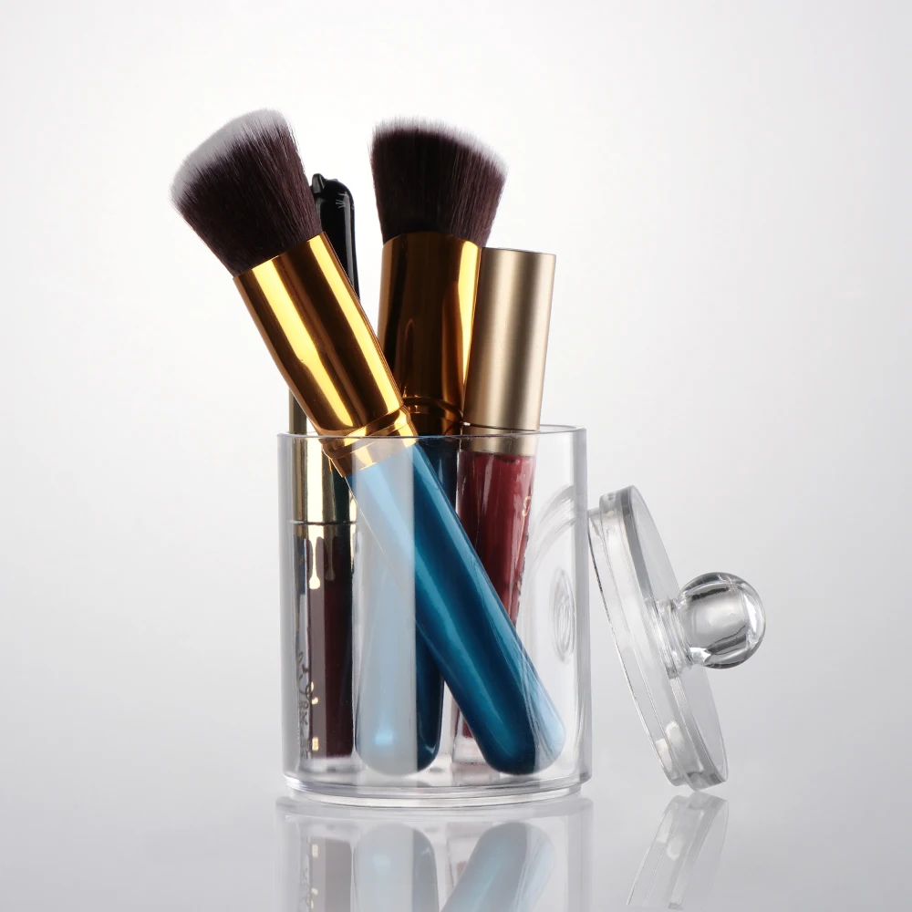 

1pc Acrylic Makeup Cotton Pads Box Case Holder Clear Cosmetic Jewelry Organizer Storage Contain Case with a lid
