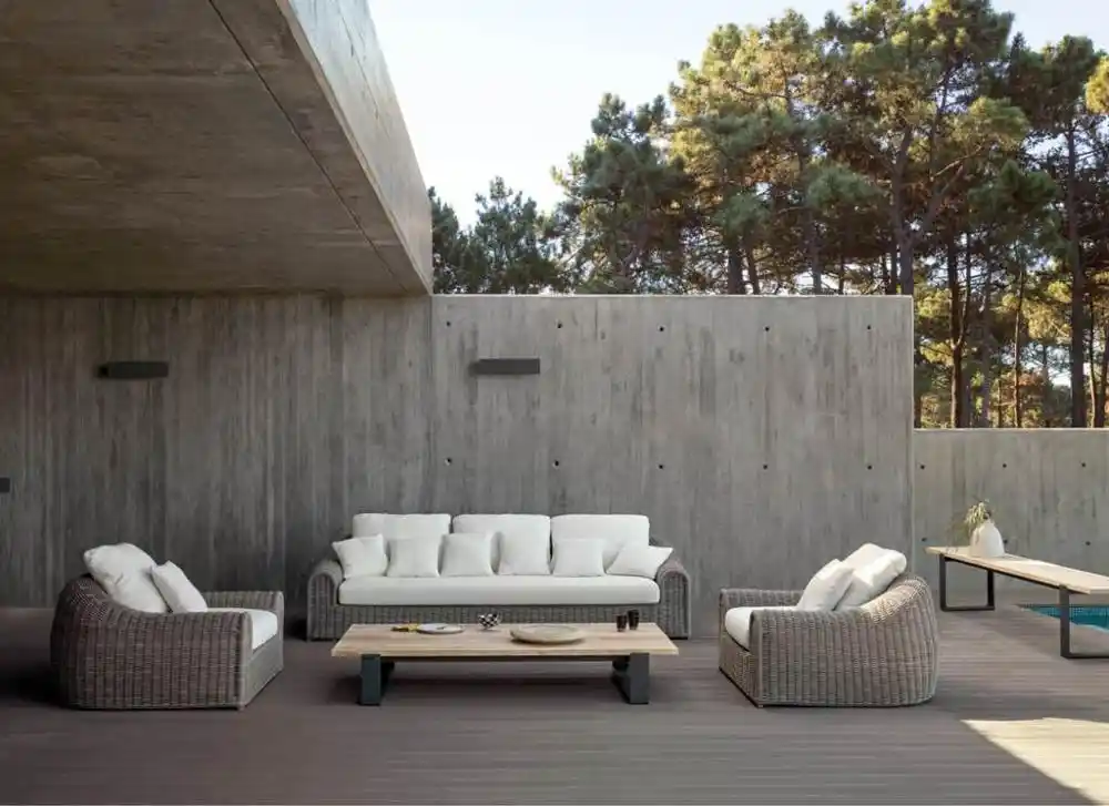 Bersih Desain Kontemporer Outdoor Garden Furniture Rotan Patio Taman Sofa Set Aliexpress