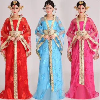 

Chinese Moon Fairy Maiden Costume Clothing Han Tang Dynasty Princess Ancient Royal Hanfu Female Imperial Empress Cosplay