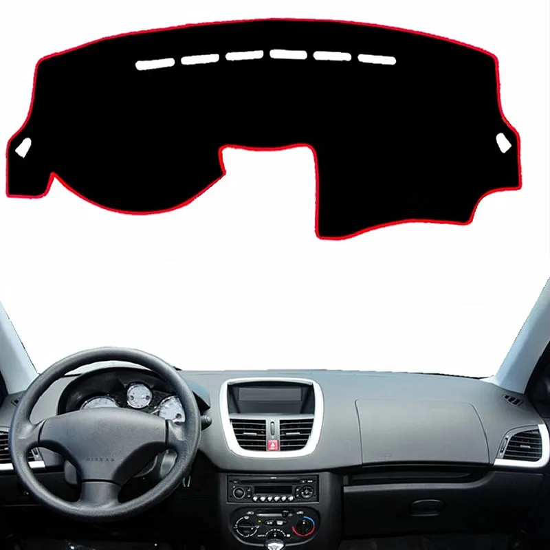 

For Peugeot 207 206+ Auto Dashboard Cover Dashmat Mat Pad Anti-UV Sun Shade Instrument Protective Carpet Car Styling Accessories