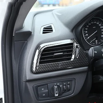 

2Pcs/Set Car ABS Carbon Fiber Inner Side Air Vent Outlet Cover Frame Trim Fit for BMW 1 Series 2017-2018 Car Styling Accessories