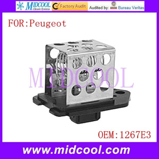New Fan Blower Motor Resistor use OE NO. 1267E3 1267.E3 for Peugeot 206