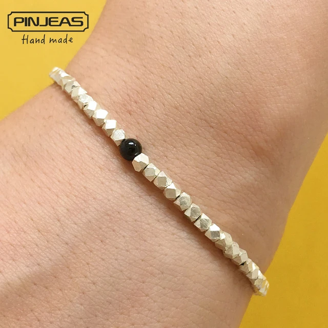 Pinjeas Charm Bracelet Beads Tourmaline High Quality Handmade Pinjeas Charm Bracelet Beads Tourmaline High Quality Handmade Braiding Stackable Refinement Gift For Women