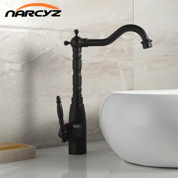 

Free Shipping Classic European black basin and kitchen faucet can be rotated 360 faucet B505