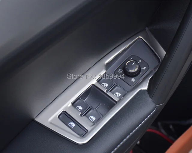 for 2016 2017 2018 VW Tiguan mk2 Allspace LHD CHROME INTERIOR DOOR WINDOW SWITCH PANEL COVER