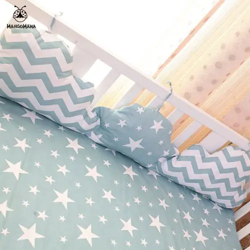 3 шт. детский Хлопковый бампер для кроватки в полоску|bed bumper|baby bed bumperbaby bumper |