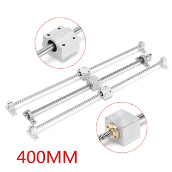 

Horizontal 400mm CNC Parts Optical Axis Guide Bearing Housings Aluminum Rail Shaft Support Screws Set