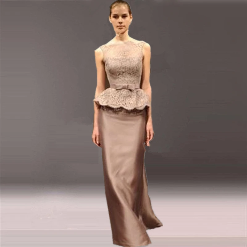 evening gown with peplum