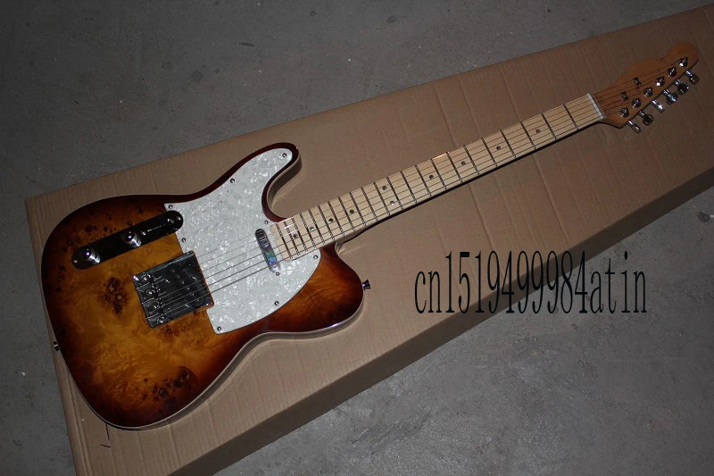 

Free Shipping Top Quality Maple fingerboard left handed telecaster Sunburst electric guitar hot item top quality @15