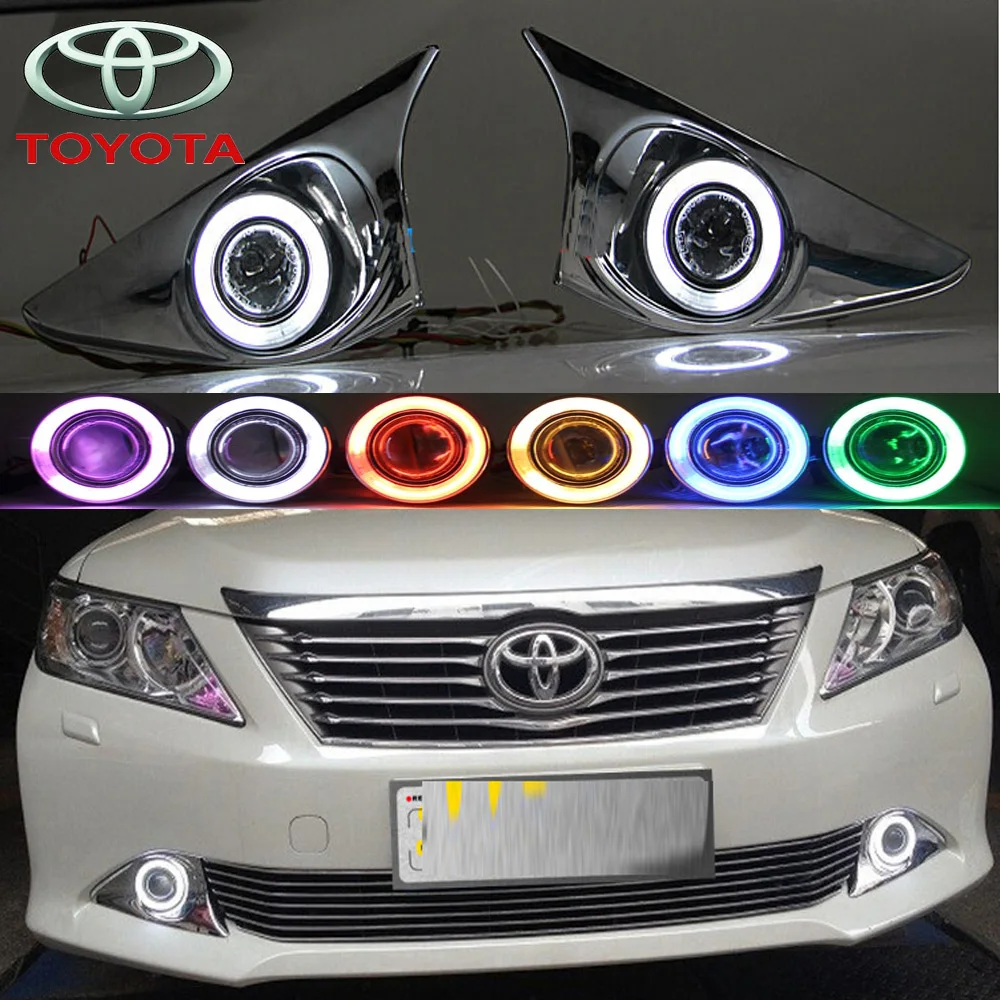 Car styling,Camry fog lamp,2012,chrome,LED,Free ship!2pcs,Camry head