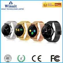 k88h metal panel heart rate watch with 2.5D curved OGS touch display smart watch phone free shipping
