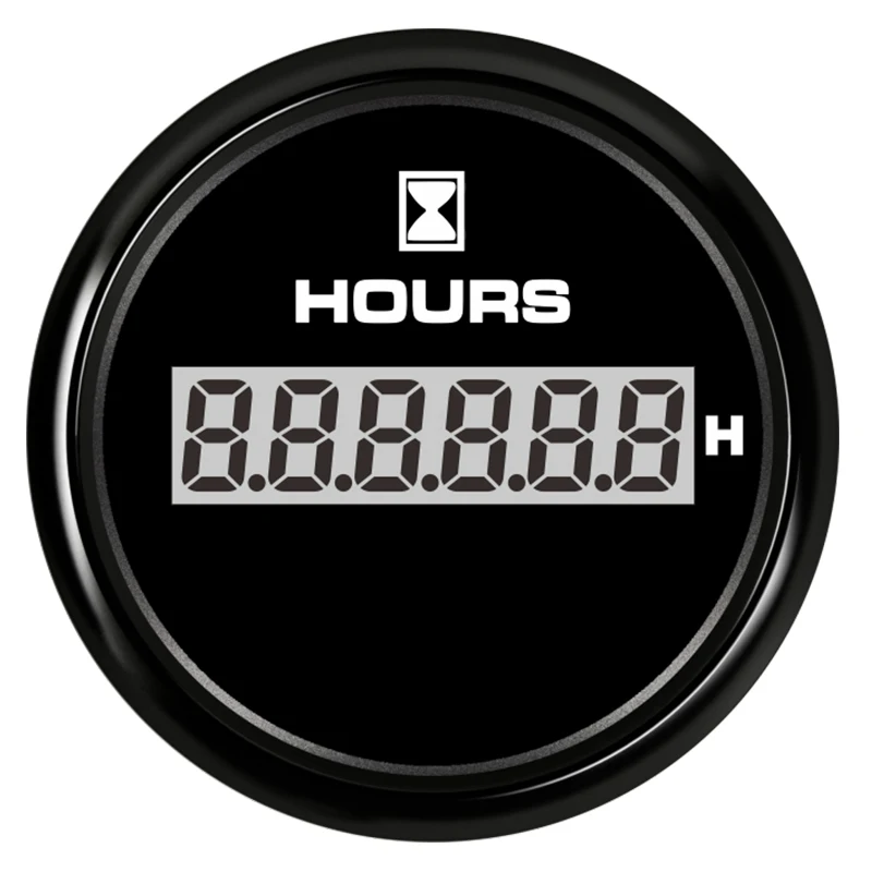 

52mm Motorcycle Hourmeter Universal Digital LCD Counter Hour Meter for Marine Boat with 8 color LED backlight