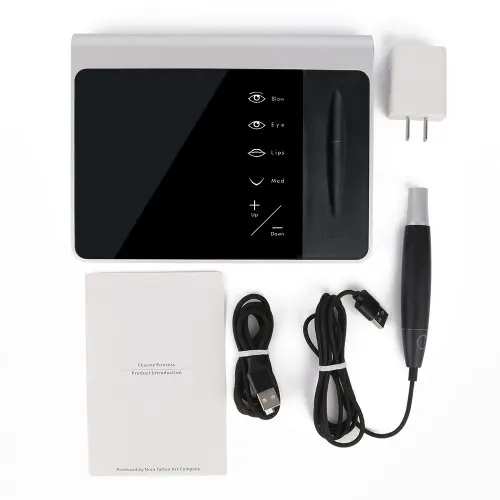 Pаспродажа Charme Princesse Перманентный макияж машина ручка комплект Сделано в Германии бровей губ Eyeline машина с блоком питания иглы картридж