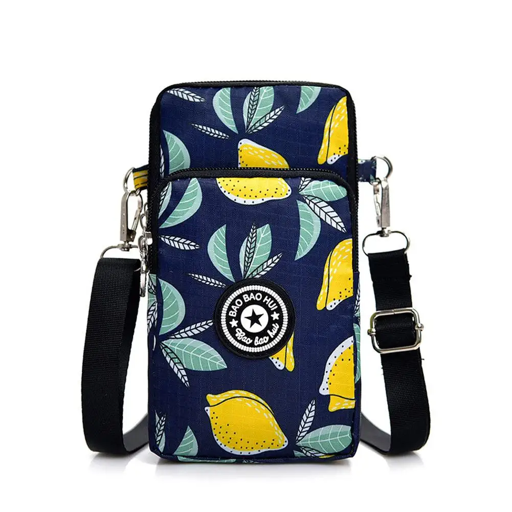 مربع الرأسي الهاتف حقيبة المرأة حقيبة ساعي متعددة الوظائف الرياضة ذراع واحدة الكتف Crossbody شنقا الرقبة محفظة البسيطة حقيبة
