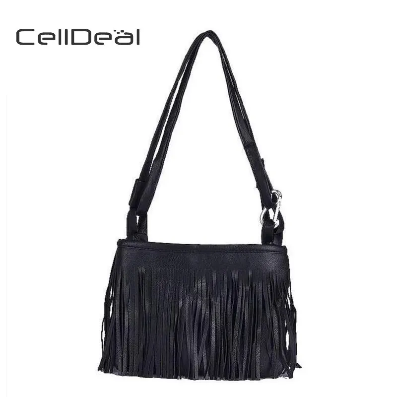 Celldeal High Quality Boho Tote Faux Suede Fringe Handbag Purse Celldeal High Quality Boho Tote Faux Suede Fringe Handbag Purse Messenger Bags Fashion Tassel Cross Body Shoulder Bag In Top Handle From Luggage