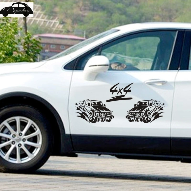 Автомобиль 4x4 внедорожный Гоночный флаг SUV сервис стикер автомобиля Наклейка