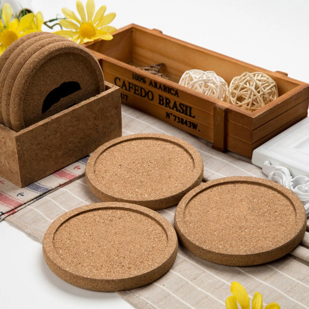 Plain Round Cork Coasters Set Coffee Cup Mat Drink Tea Pad Placemats Wine Table Mats Decor Kitchen Table Decor 12pcs 2 Mats Pads Aliexpress