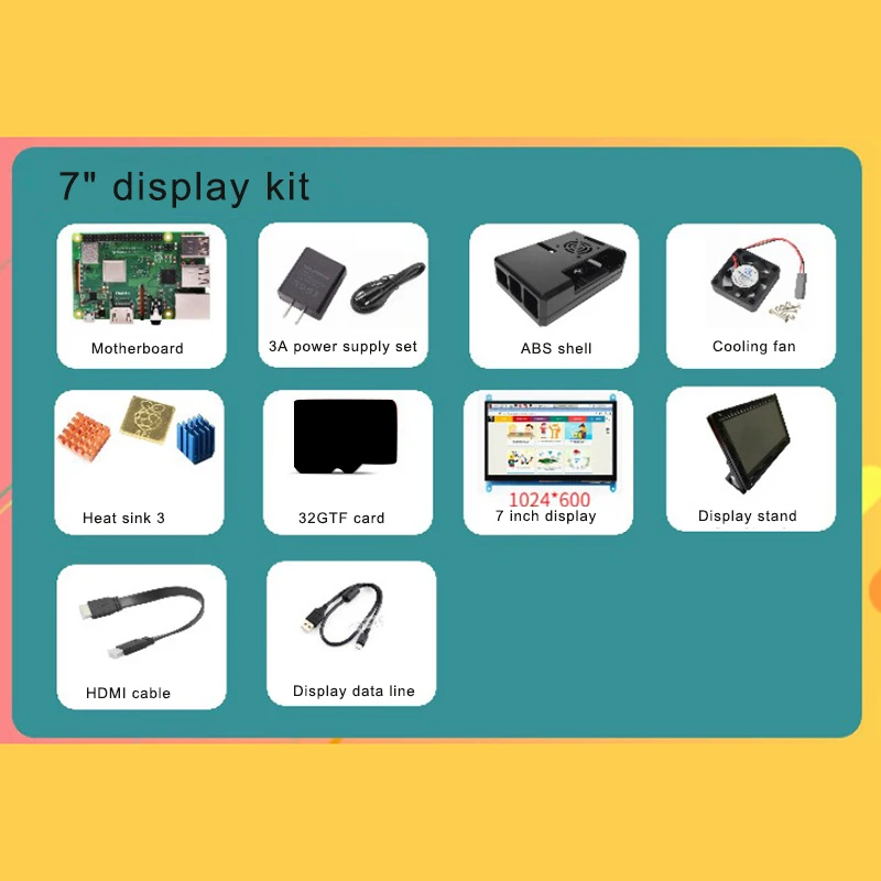 Новинка для Raspberry PI 3 B +/корпус/мощность/стартовый комплект Bluetooth wifi + 5/7 дюймовый