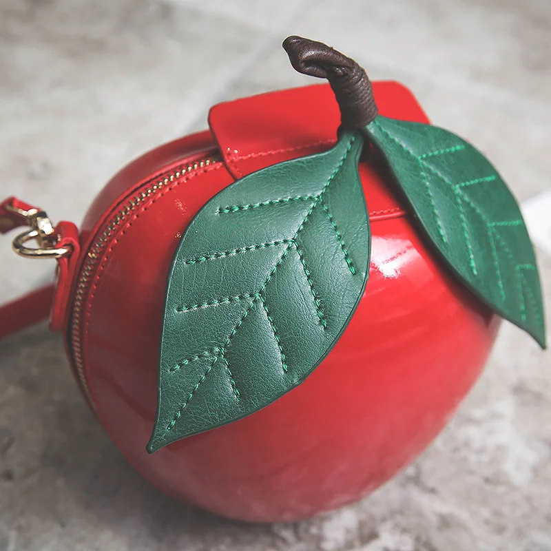 2018 Newest Hot Cute Cartoon Bags Apple Shape Shoulder Bag for Girls Mini Crossbody Bags Personality Purse Fashion Messenger Bag (20)