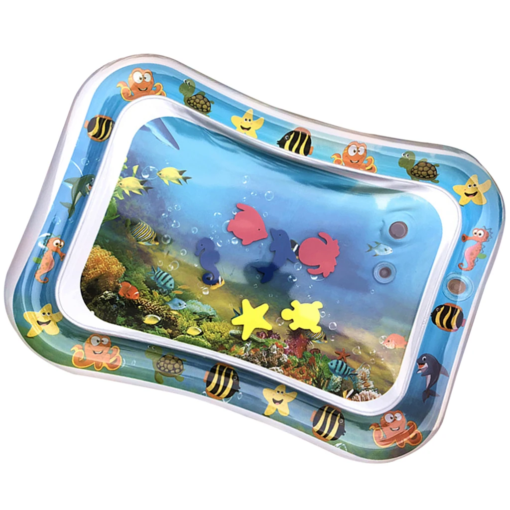 Tummy Time Inflatable Water Mat For Infants and Toddlers, Perfect Fun time Play Activity Center, Baby Developmental Toys