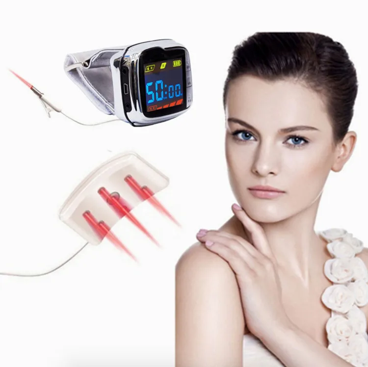 18 beams bio 650nm laser pain relief wrist watch laser therapy device for high blood pressure hypertension treatment high blood pressure laser device hypertension therapy wrist type laser