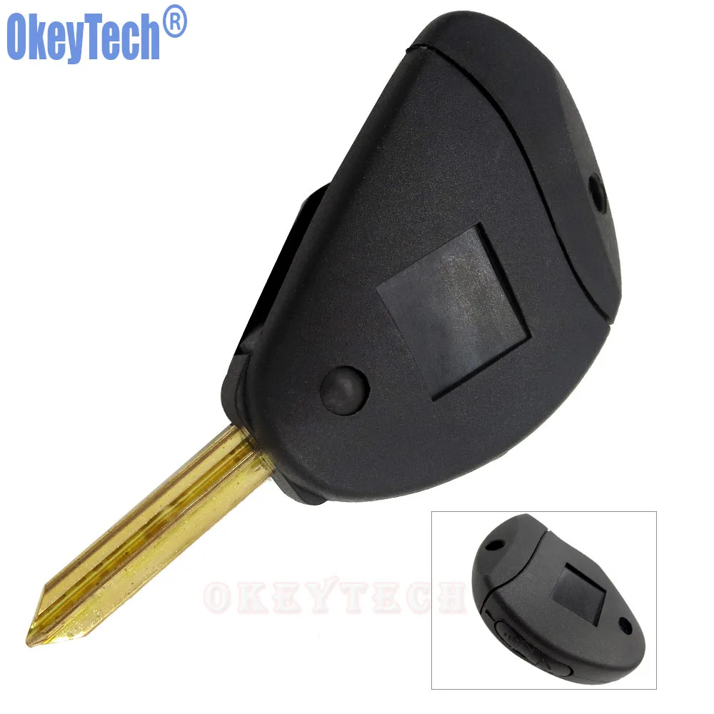 OkeyTech 2 Buttons Car Remote Key Fob Case for Citroen Evasion Synergie Xsara Xantia PICASSO AX Uncut Blade Auto Key Shell Cover