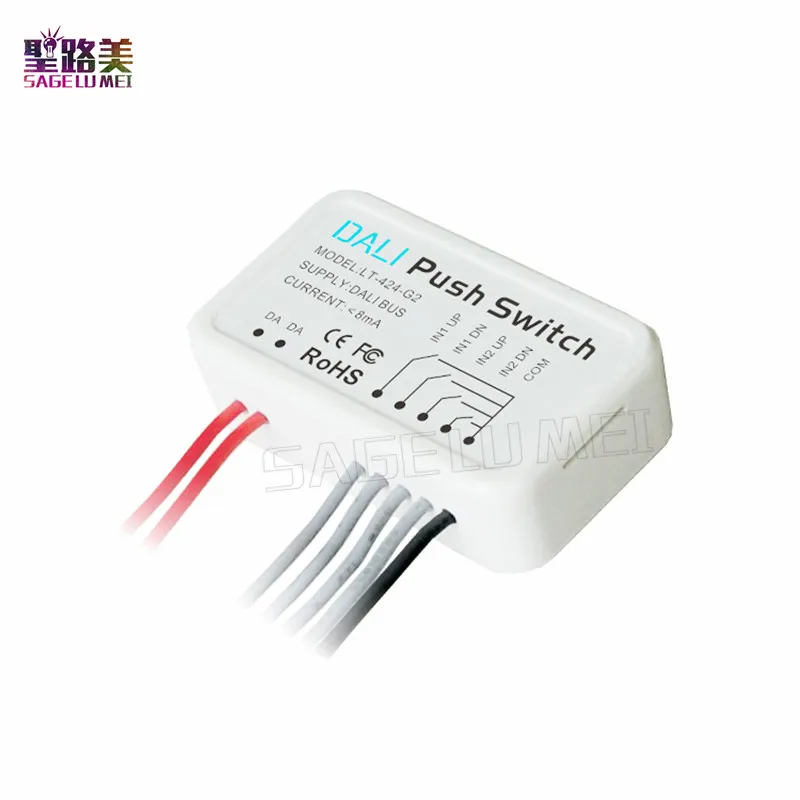 

LTECH LT-424-G2;DALI Double Group Push Switch Double Bond Group Control DALI Push Switch Free Shipping