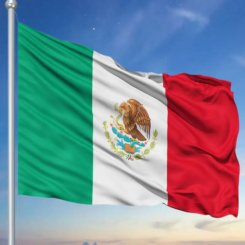 

Polyester Mexican Flag 150x90cm Car Home Decoration Country Indoor Outdoor Banner Hanging Mexico Flags Decor Accessories
