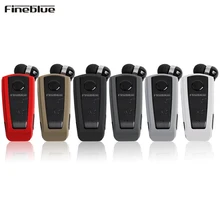 Fineblue F910 Wireless Bluetooth 4.0 neck clip telescopic type business Earphone Vibration Wear Clip Stereo Sport earphone UM