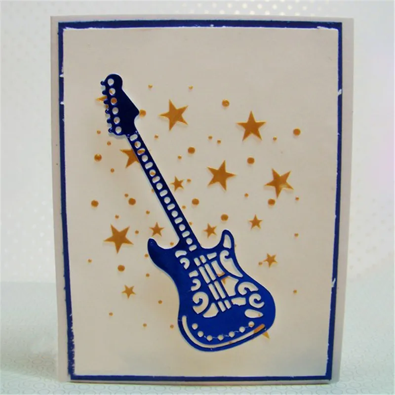 

Electric Guitar Music Instrument Metal Cutting Dies for Scrapbooking Crafts Dies Cuts Card Making Album Embossing Stencil
