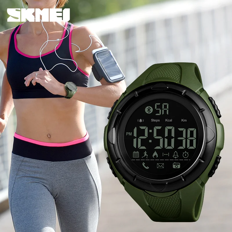 

Trendy Sports Smart Wrist Watch SKMEI 1326 Men Multifunction Bluetooth Clock for IOS Android Water Shock Proof Relogio Masculino