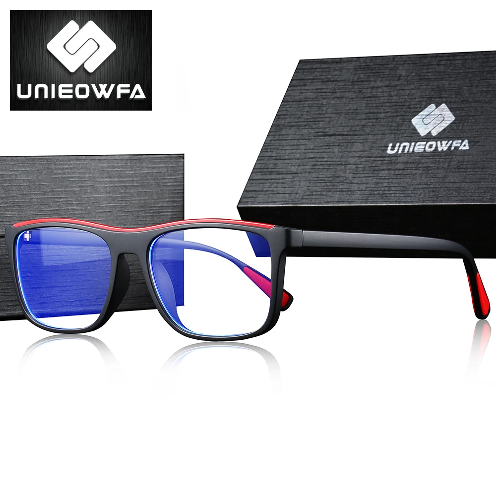 UNIEOWFA, Квадратные ретро очки для мужчин, оправа, оптическая, прозрачная, по рецепту, очки в оправе при близорукости, прозрачная оправа для очков, бренд