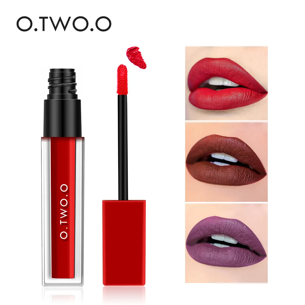

O.TWO.O 15 Colors Velvet Matte Sexy Colors Red Lipstick Waterproof kiss proof Lipsticks Moisturize Make Up lip Long lasting