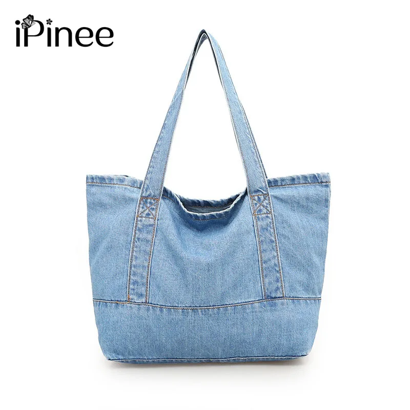 

iPinee New Denim Women Shoulder Bags Fashion Women Handbags Famous Brands Ladies Hand Bags Casual Tote Bags Sac A main