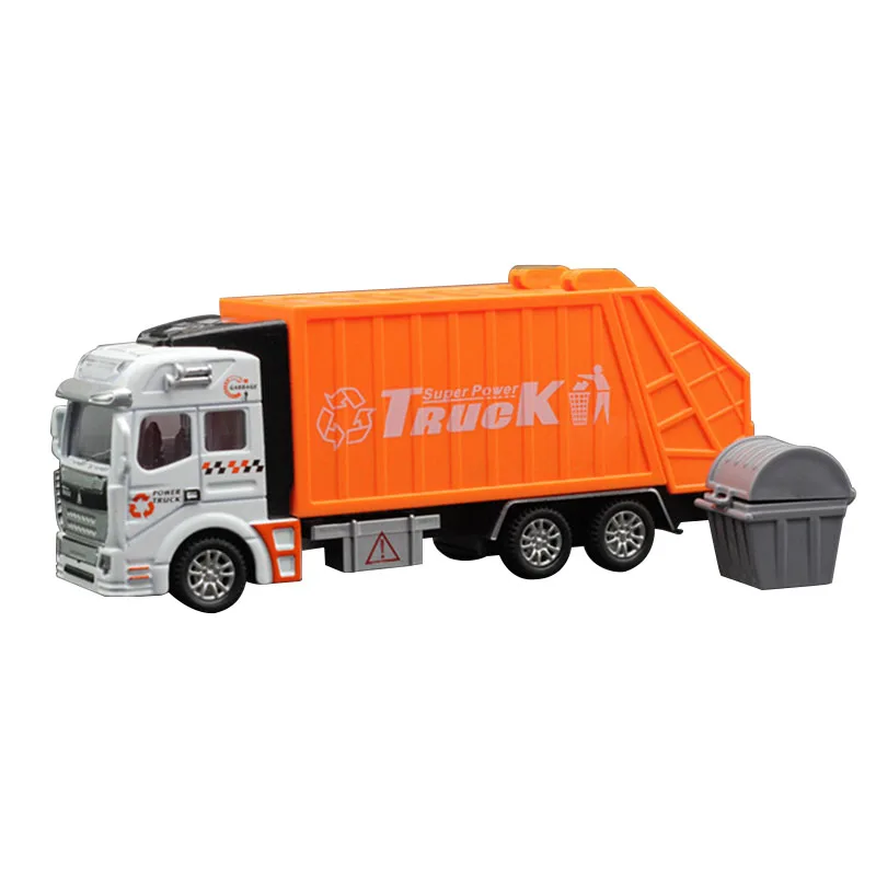 

Simulation Car Model Mini Diecast Alloy ABS Delicate Pull Back Garbage Truck Watering Transport Vehicle Toy for Kids Gift