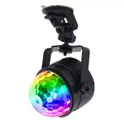 Мини светодио дный RGB led хрустальный магический шар сценический эффект освещение лампа вечерние вечеринки диско-клуб DJ Свет Голосовое