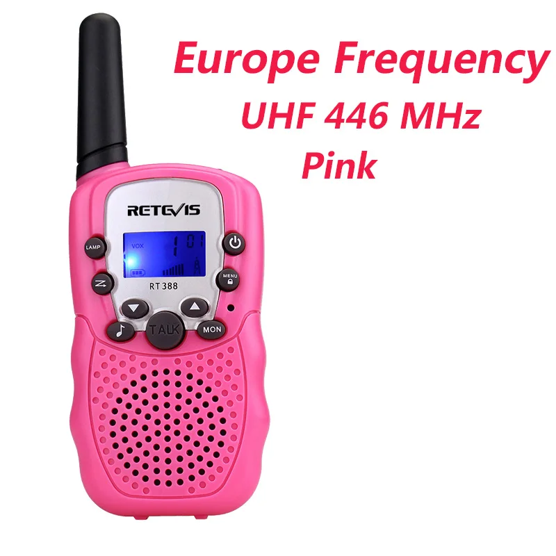 1 шт. мини-рация, детское радио Retevis RT388 0,5 Вт UHF 462-467 МГц, американское Портативное двухстороннее радио J7027 - Цвет: Europe Pink