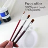 Memory Acrylic Paints set for Painting Textile Fabric Manicure Nail Art with 3 Brushes & 1 Palette ► Photo 2/6