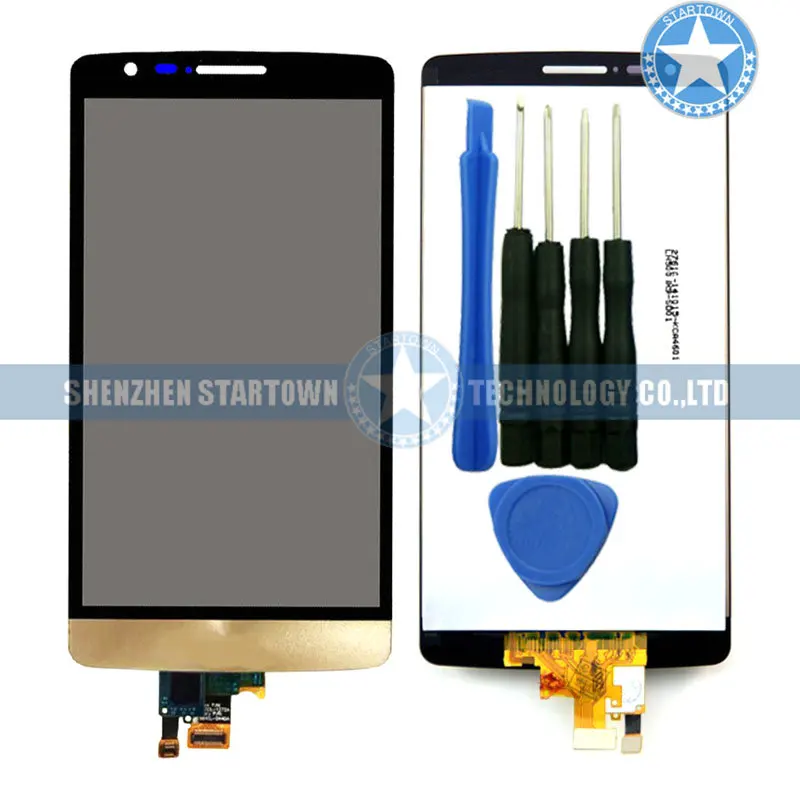 

New Gold Replacement Part For LG G3 Mini Beat D722 D724 D725 D728 Touch Screen Digitizer LCD Display Panel Assembly with tools