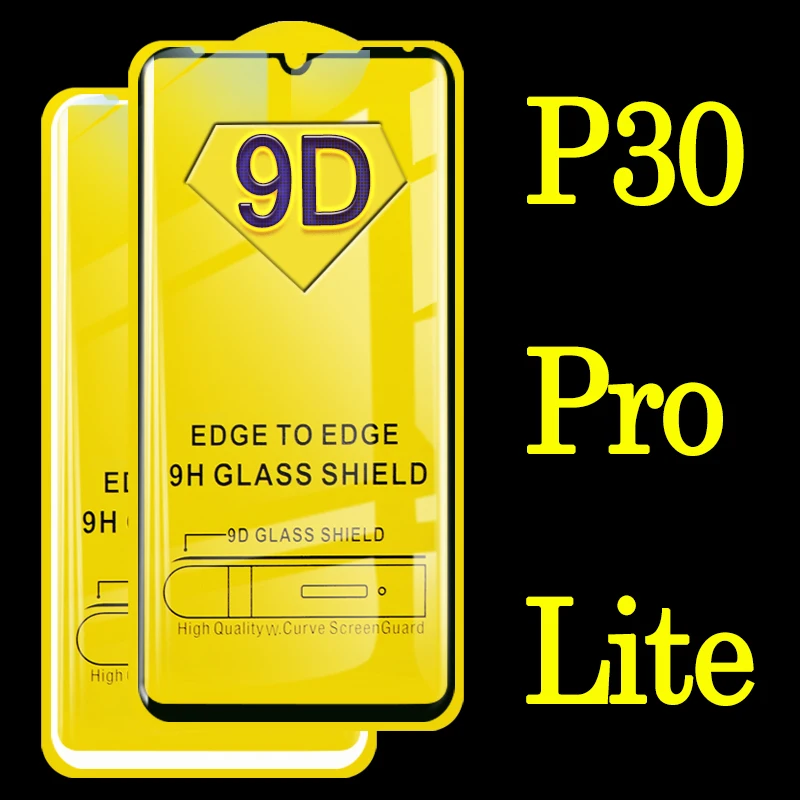 

Glass For Huawei P30 Light Lite Pro Screen Protector On P 30 30P P30Pro P30Lite Protective 9D Tempered Glas The Full Cover Tremp