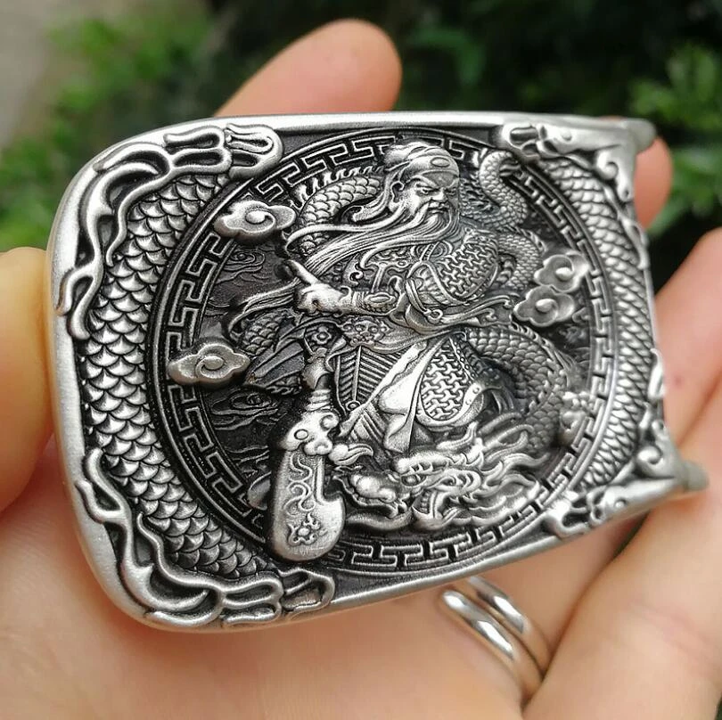 Boucle de ceinture en argent Sterling Guan Gong 999 bijoux personnalisés  faits à la main en argent | AliExpress