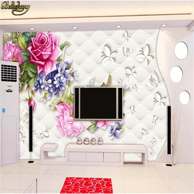 Роскошные Настенные обои beibehang бумажные с цветочным рисунком|paper ceiling|photo wall paperluxury
